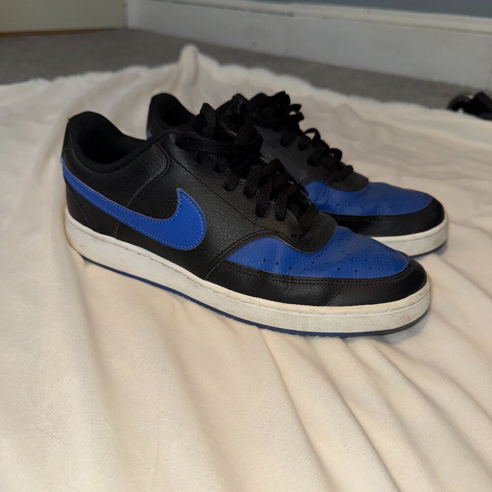 Nike Court Vision Low Black Game Royal - size 10